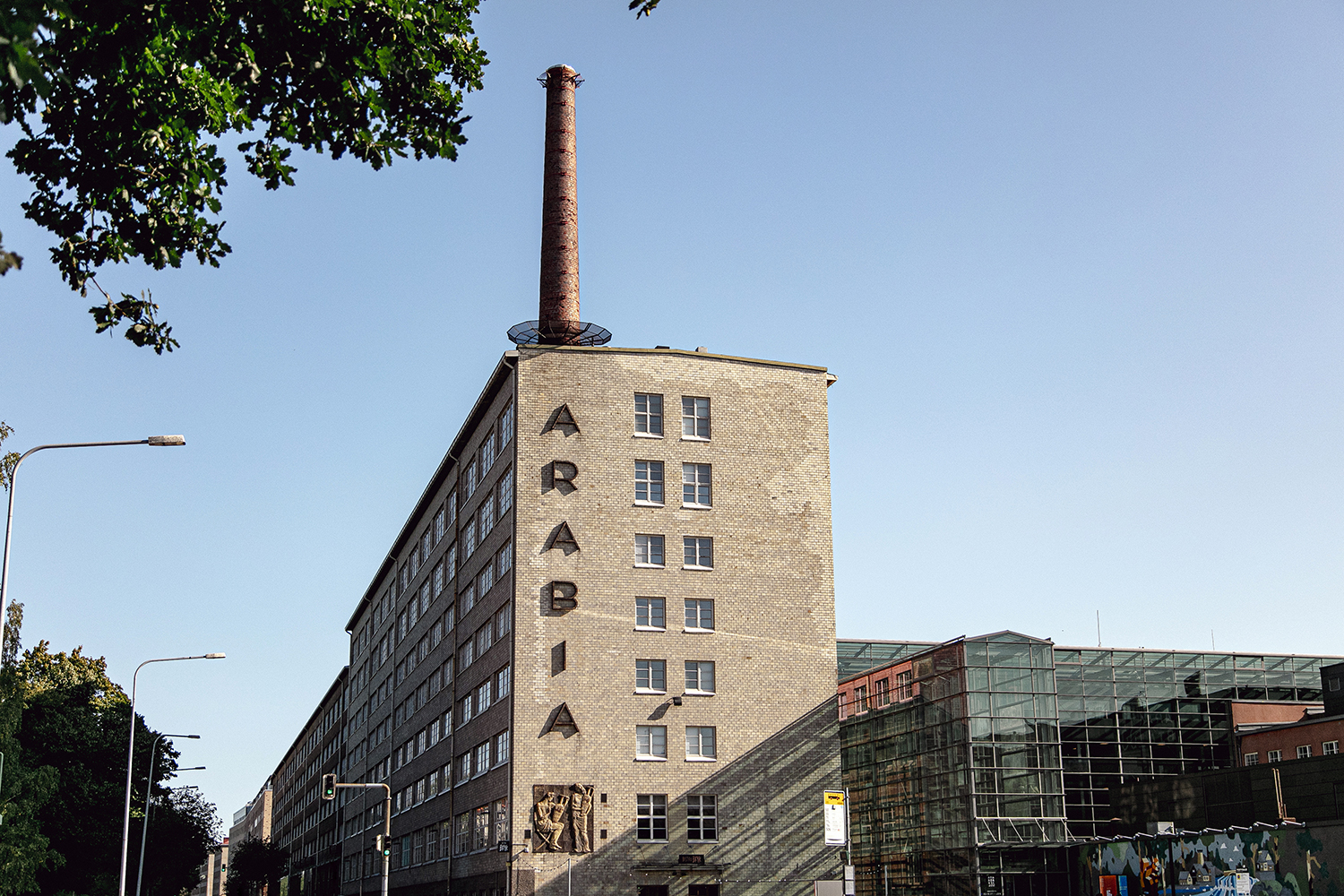 Old Arabia ceramics factory against blue sky